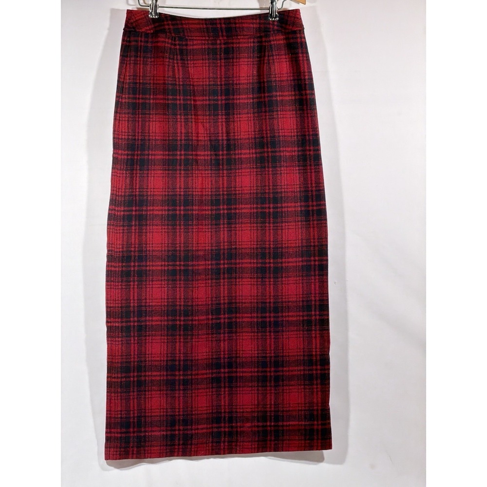 Eddie‎ Bauer Wool Skirt Womens 4 Plaid Maxi Cabin Core Lined Winter - Picture 15 of 16